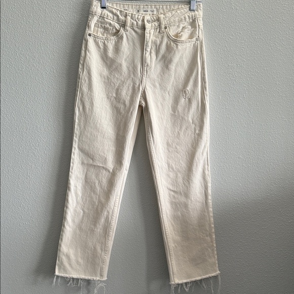 Mango Blanca Straight-Fit Cropped Jeans Size 2 - Picture 1 of 7